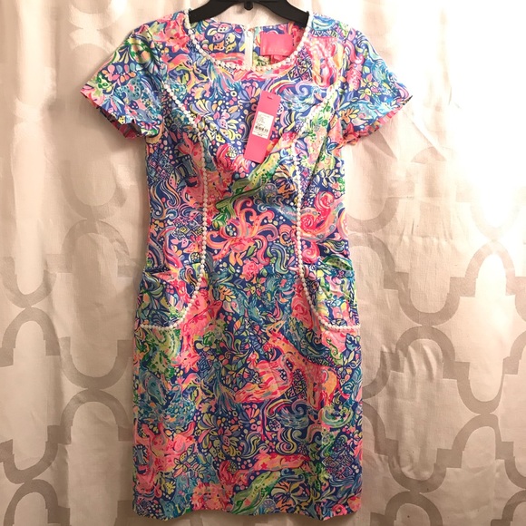 Lilly Pulitzer Coralynn Shift Dress Multi Pop Up 60 Animals - Picture 4 of 13